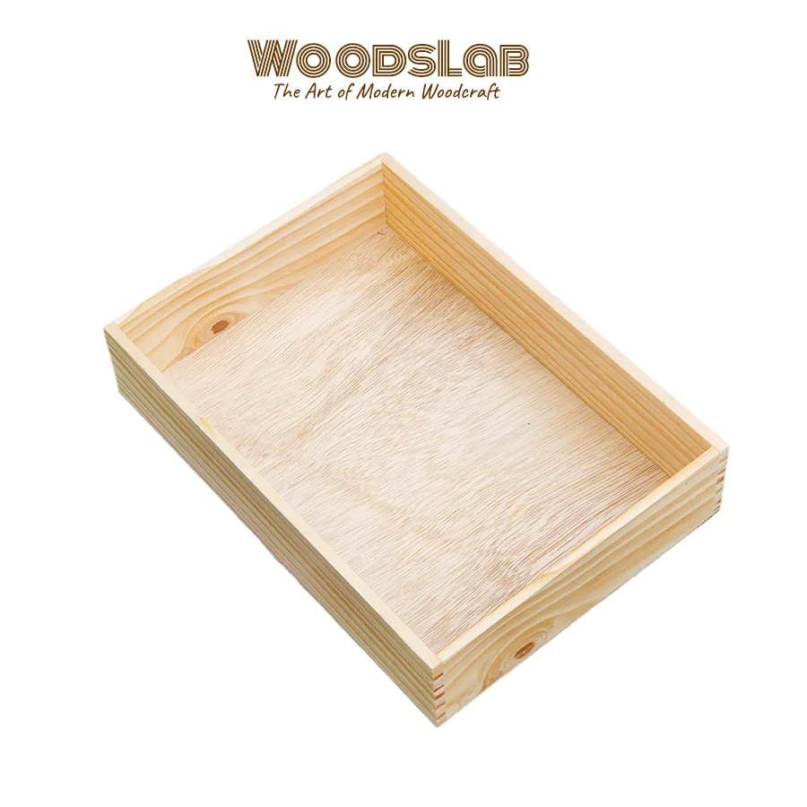 ถาดไม้สนแท้ รุ่น LM4 ถาดไม้ธรรมชาติ สำหรับตกแต่งบ้านและร้านกาแฟ
