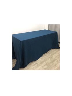ผ้าคลุมโต๊ะแบบปล่อยชาย ขนาด 1.2 เมตร ไม่สกรีนโลโก้ - สีน้ำเงิน