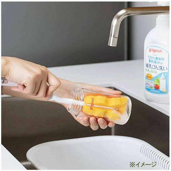 NEW Pigeon - แปรงล้างขวดนม แปรงล้างจุกนม หัวฟองน้ำ