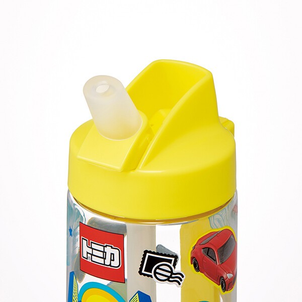 Skater - ขวดน้ำดื่มแบบใส มีหลอดดูด ขนาด 500ml. กระติกน้ำเด็ก Straw Water Bottle