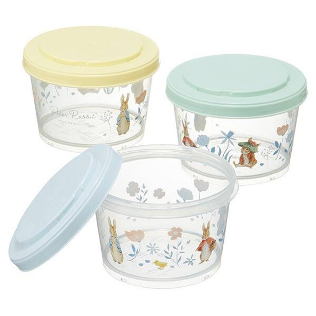 Skater - ชุดกล่องเก็บอาหาร 3 ใบแบบกลม วางซ้อนกันได้ ขนาด 240 ml. Jointed Thin-Walled Storage Container