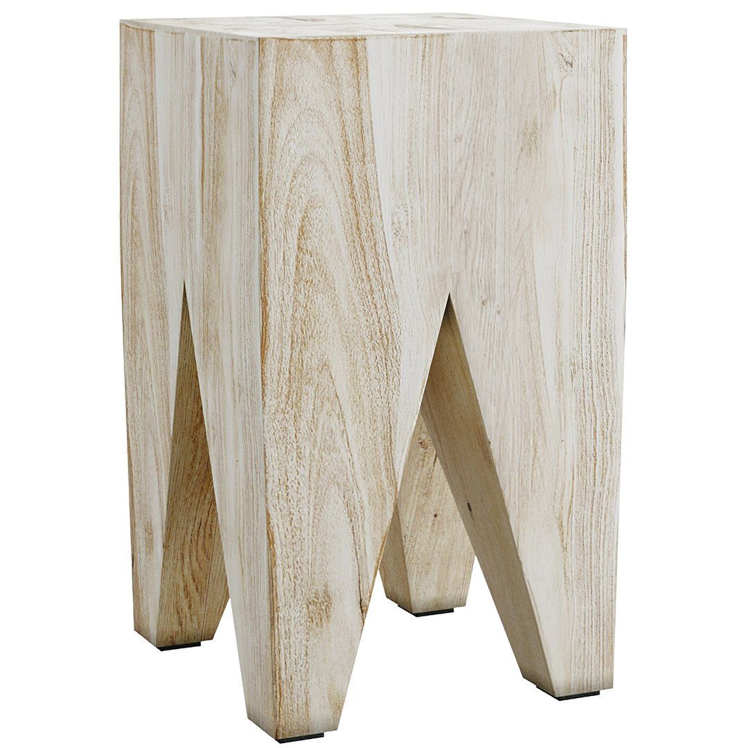 Furniture Solid Wood Vintage Small Square Stool Chair Modern