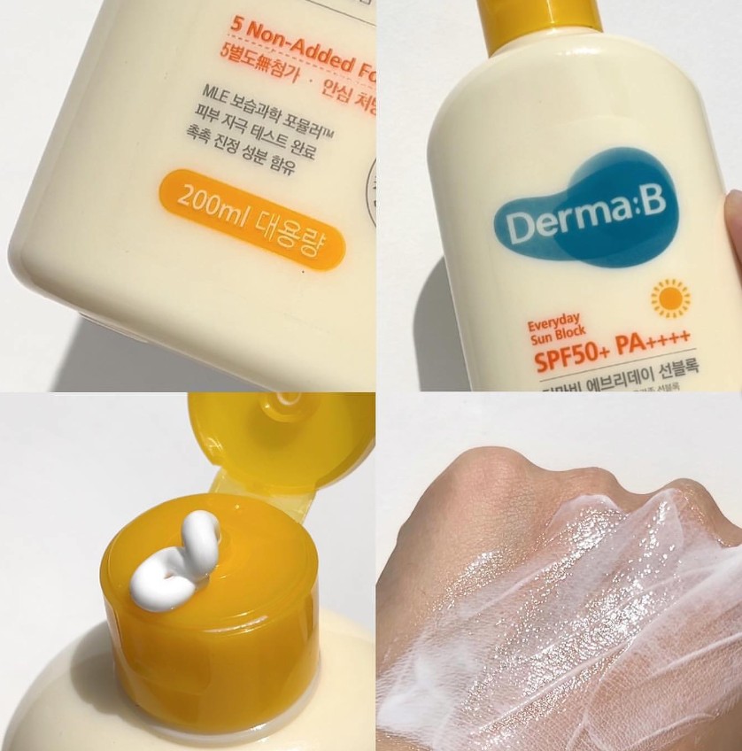 ครีม Derma:B Everyday Sun Block SPF50+ PA+++ 200m