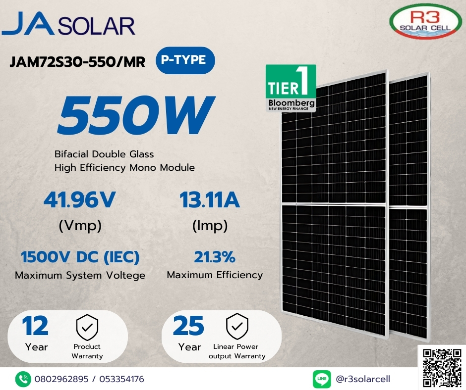 JA Solar PV Module 550W MONO