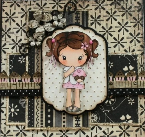 Cupcake KIKI stamp แสตมป์Rubberคุณภาพใช้ดึงเปลี่ยนเล็งตำแหน่งที่จะปั๊มได้นำเข้าจาก USA