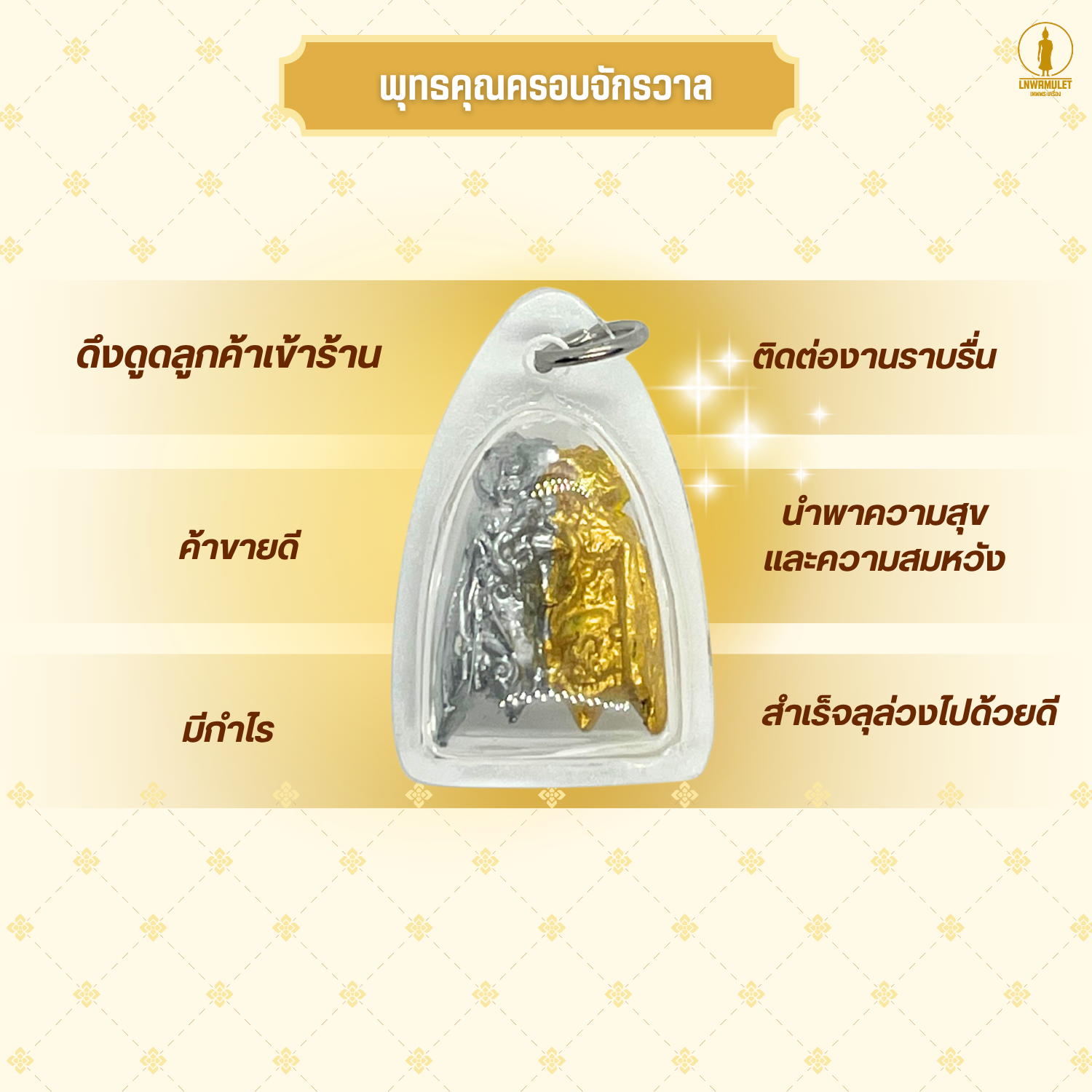 ต่อเงินต่อทอง เลี่ยมกรอบ เครื่องรางต่อโชค ต่อลาภ ต่อเงินทองไม่สิ้นสุด