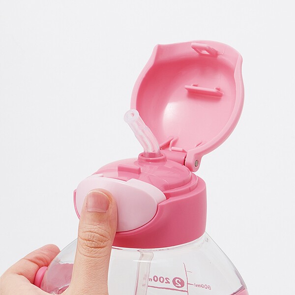 รุ่นใหม่ 2025 Skater - กระติกน้ำหลอดดูด มีสเกลบอกปริมาณน้ำ ขนาด 780 ml. One Push Straw Water Bottle