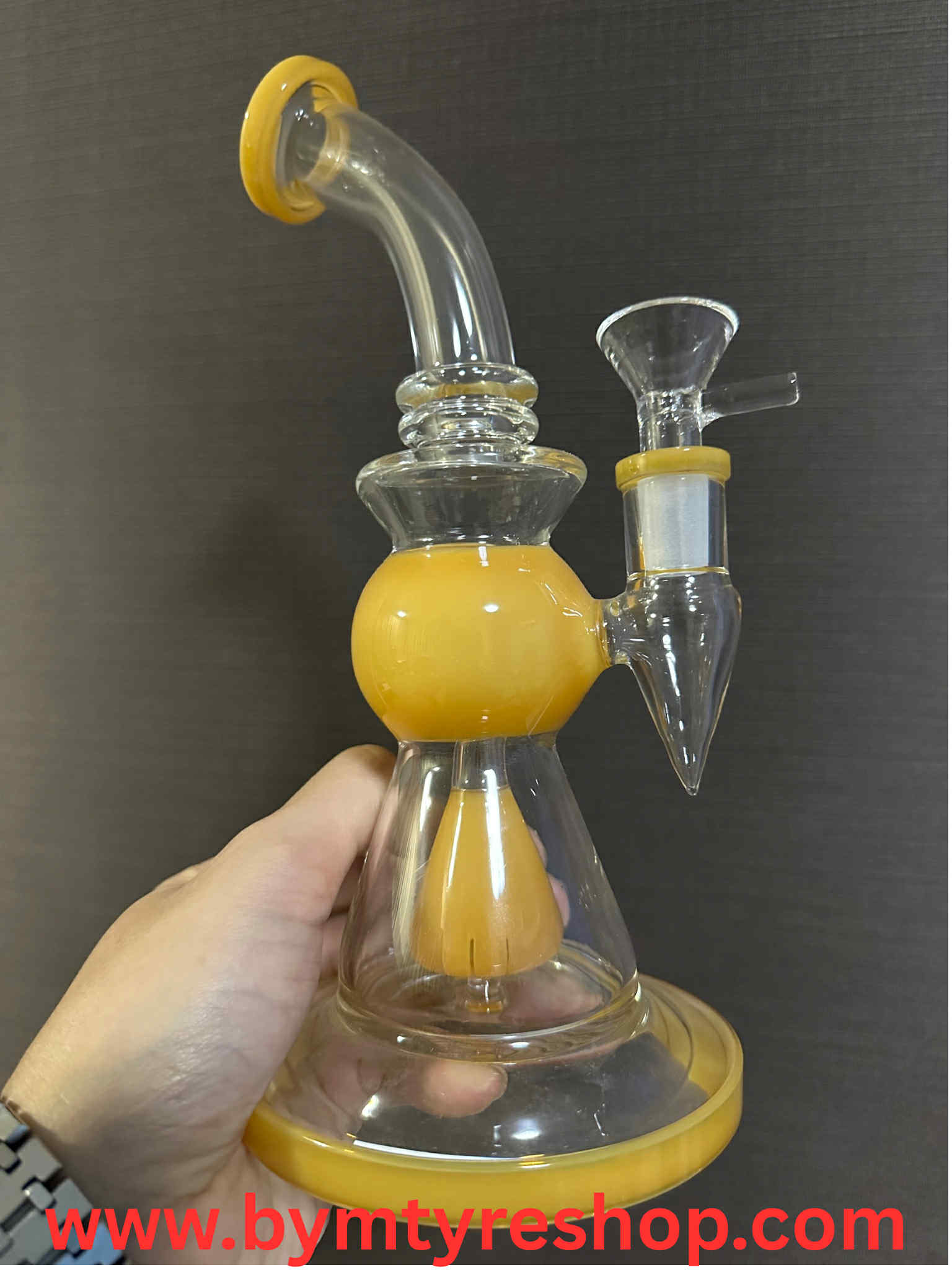 Stemless Glass Yellow Blue Percolator 23(cm.)