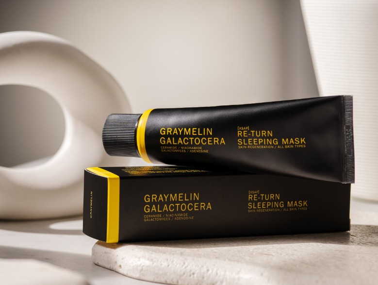 GRAYMELIN GALACTOCERA RE-TURN SLEEPING MASK 50 ML. สลีปปิ้งมาสก์ ผลัดเซลล์ผิวสำหรับใบหน้า