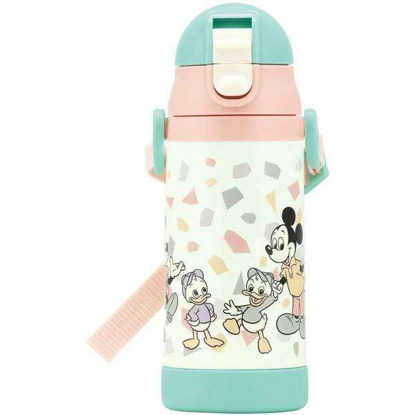 NEW!! Skater - 2WAY Straw Stainless Mug 350ml แก้วหัดดื่มเก็บความเย็นแบบหลอดดูด สำหรับเด็ก ขนาด 350ml.