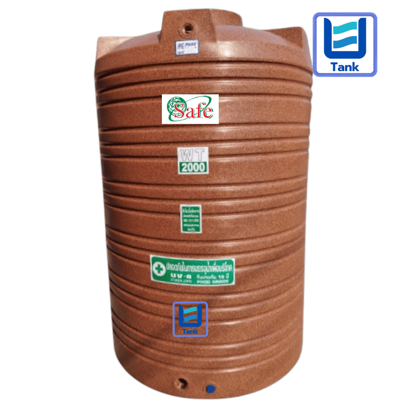 SAFE ถังเก็บน้ำ PE 2000 ลิตร ลายแกรนิต รุ่น WTG2000 มี 4 สี : ทราย / เขียว / เทา / แดง