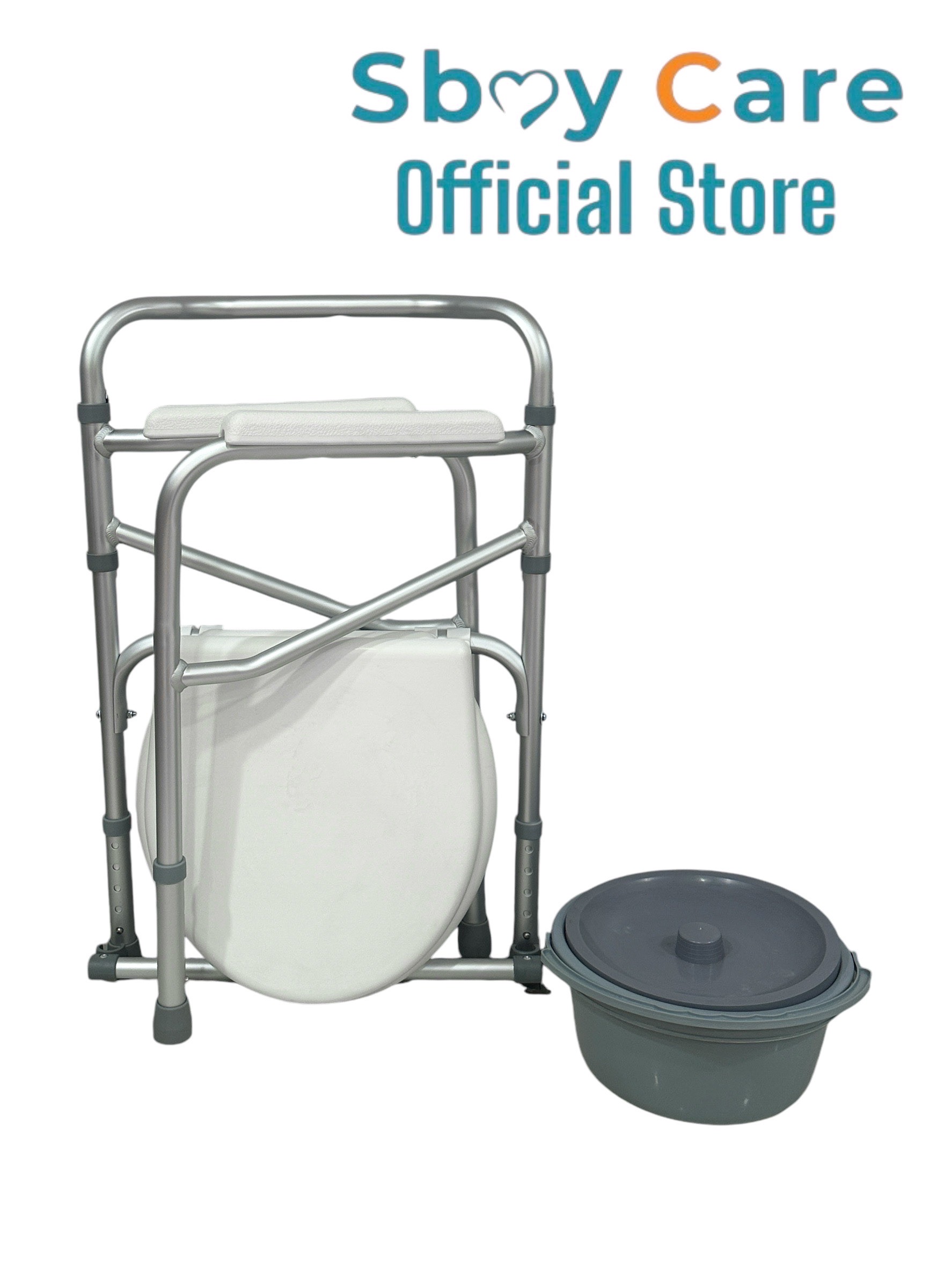 Sbay Care เก้าอี้นั่งถ่ายอลูมิเนียม สีขาว ALK616L