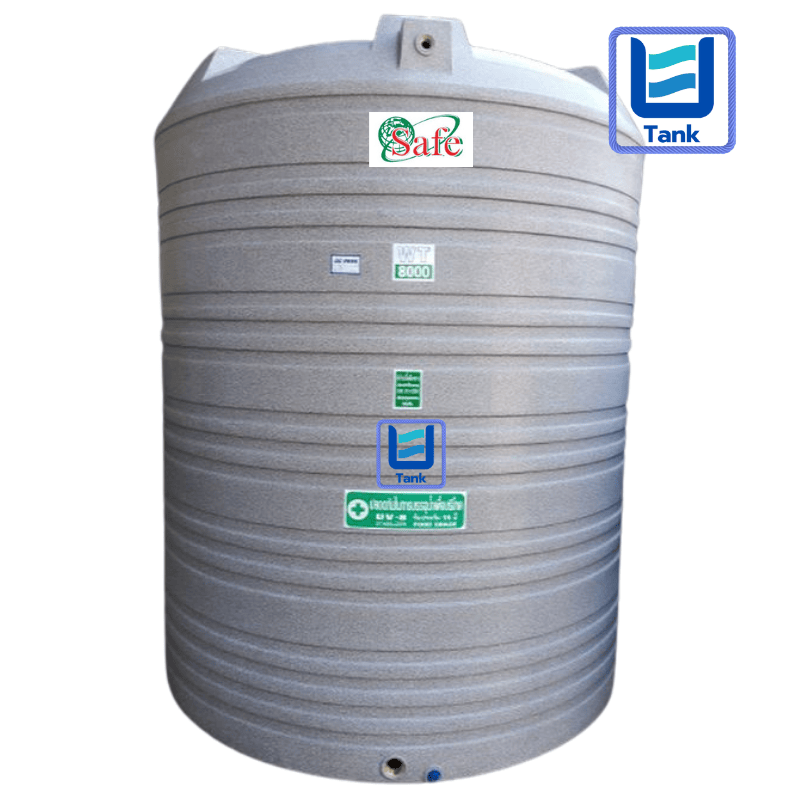 SAFE ถังเก็บน้ำ PE 8000 ลิตร ลายแกรนิต รุ่น WTG8000 มี 4 สี : ทราย / เขียว / เทา / แดง