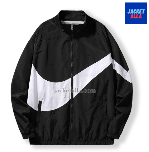 แจ็คเก็ตใหม่ Unisex หญิงชาย ฤดูใบไม้ผลิและฤดูใบไม้ร่วง เสื้อกันลมกีฬาลำลองคอปก Windbreaker วิ่งสบายๆ Nice