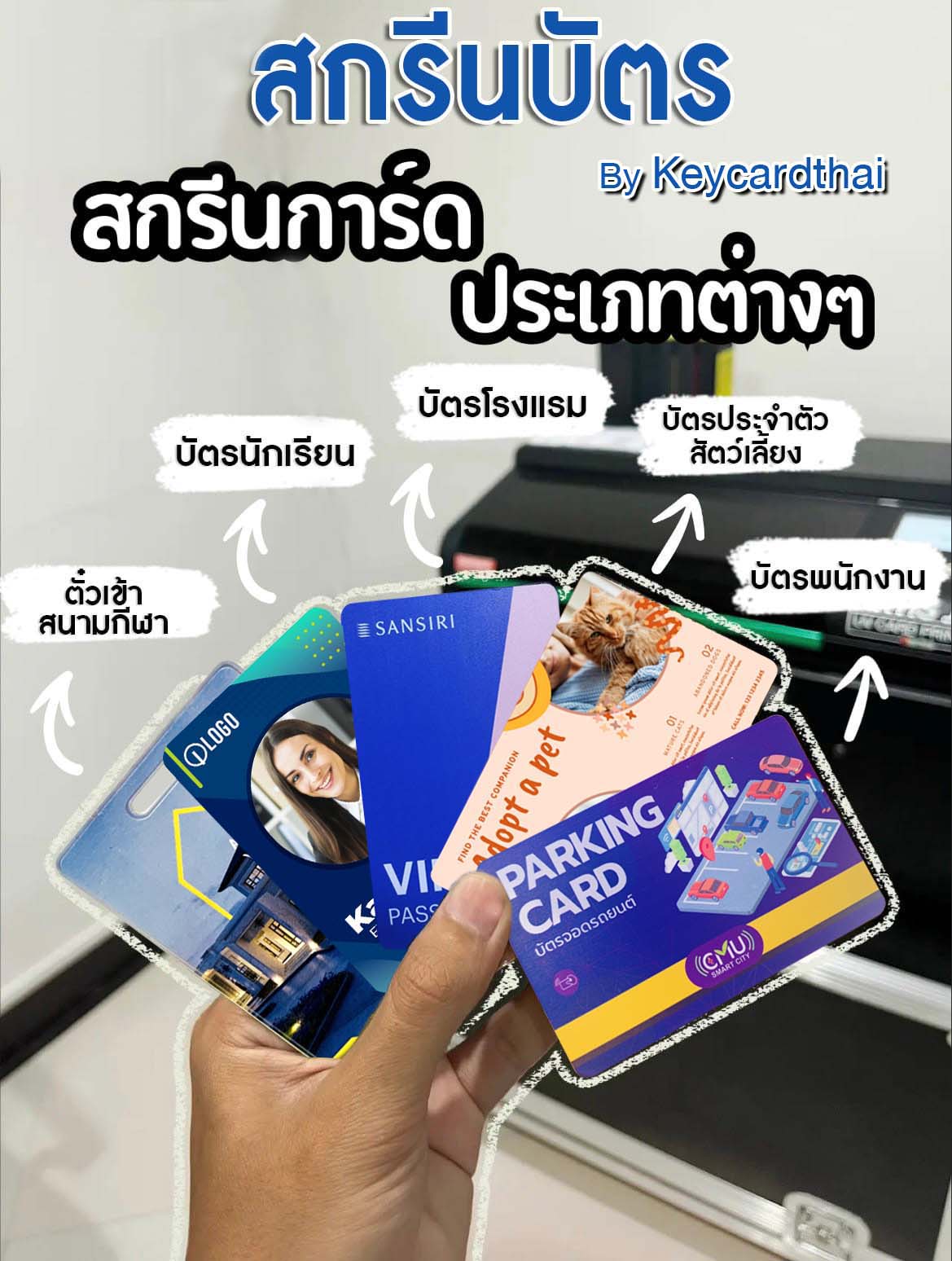 ขายส่งบัตรคีย์การ์ด (KeyCard)ราคาถูก บัตร Proximity 125KHz, บัตร Mifare 13.56 MHz