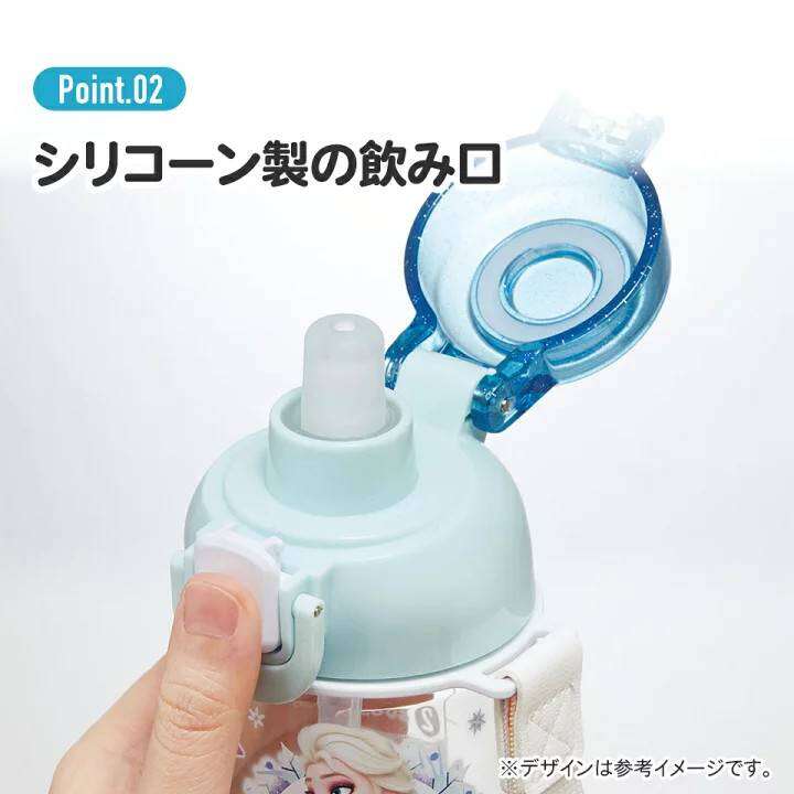 รุ่นใหม่ 2025 Skater ขวดน้ำหลอดดูดแบบใส One Push Straw Bottle ขนาด 630 ml.
