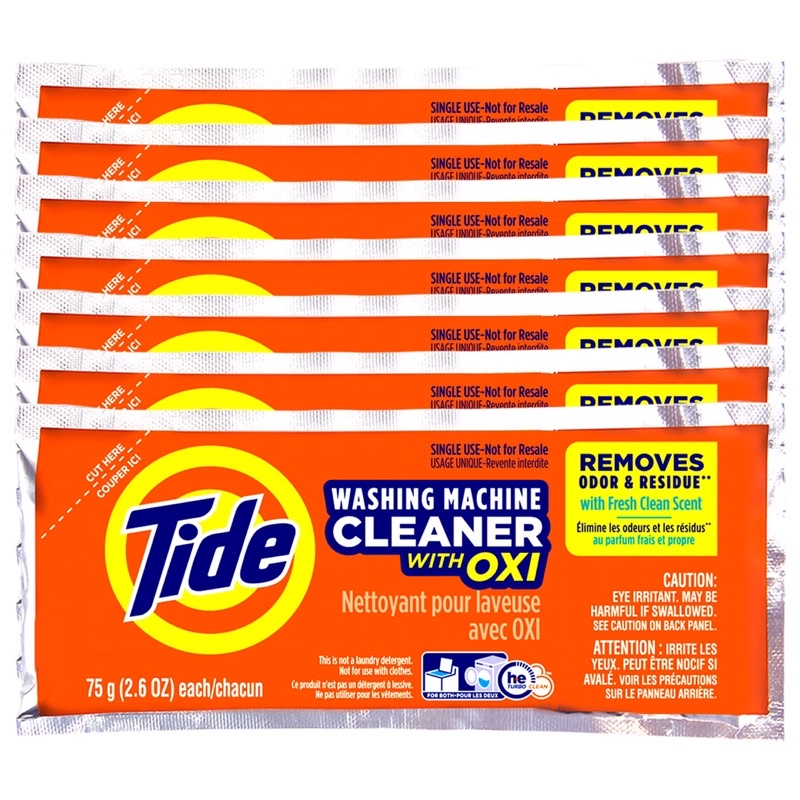 [แบ่งขาย / ซอง] ผงล้างเครื่องซักผ้า Tide washing machine cleaner, ขนาด 75g. / ซอง