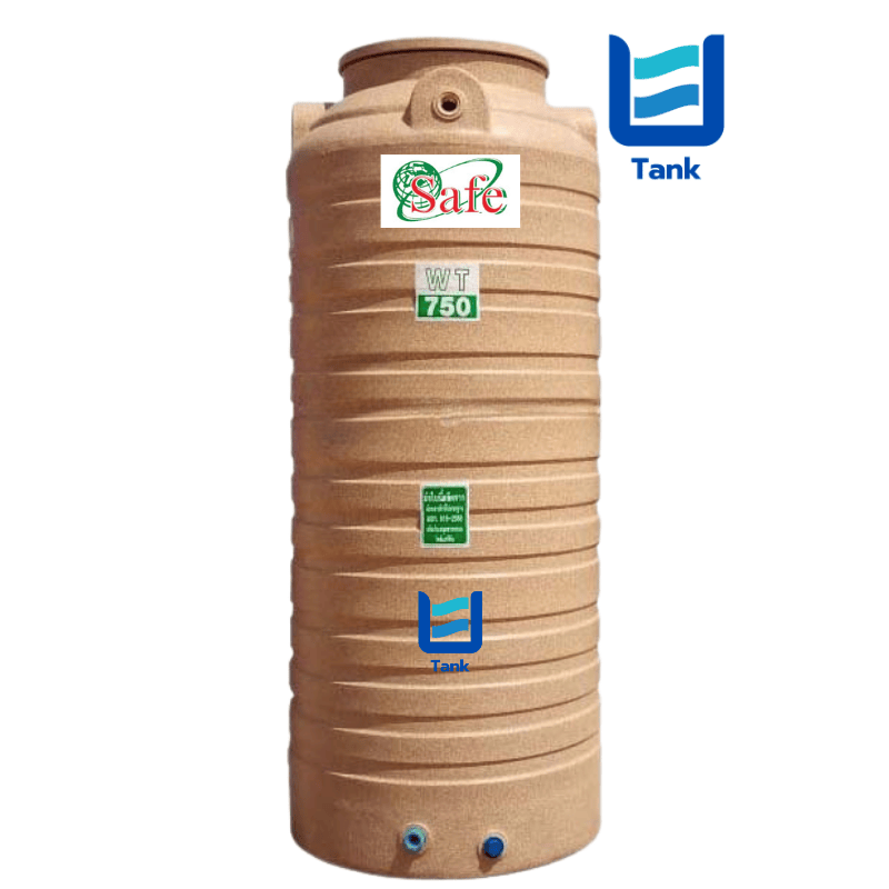 SAFE ถังเก็บน้ำ PE 750 ลิตร ลายแกรนิต รุ่น WTG750 มี 4 สี : ทราย / เขียว / เทา / แดง
