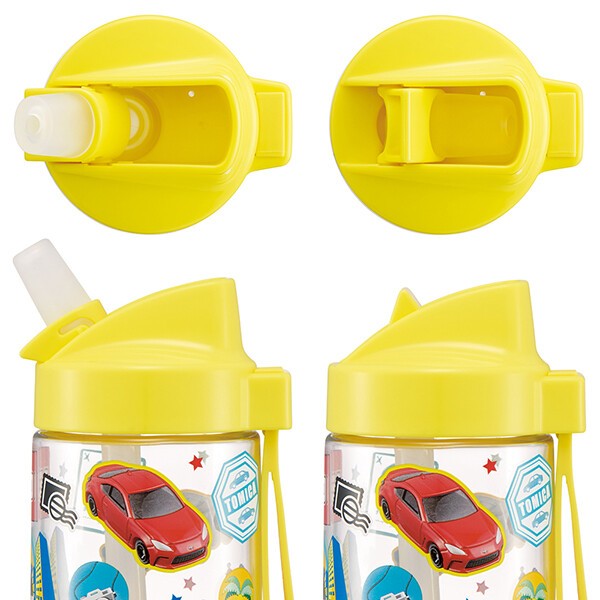 Skater - ขวดน้ำดื่มแบบใส มีหลอดดูด ขนาด 500ml. กระติกน้ำเด็ก Straw Water Bottle