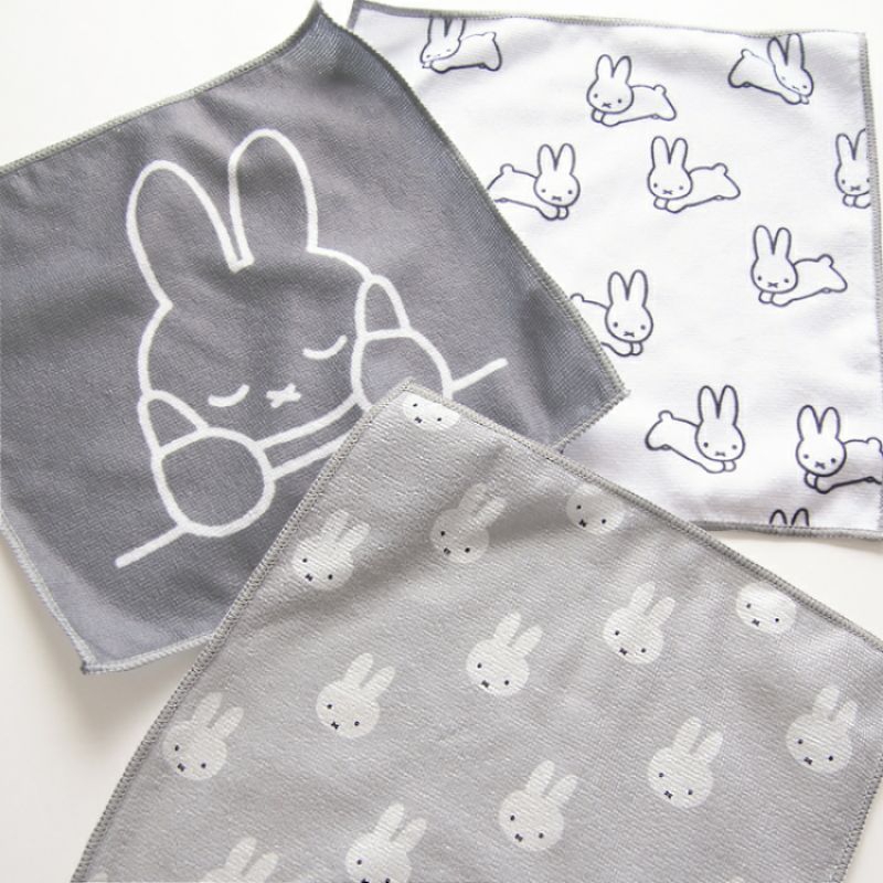 Miffy Microfiber Dishcloth 30x30cm Set of 3 ผ้าเช็ดจานลายมิฟฟี่ชุด 3 ชิ้น - DickBruna