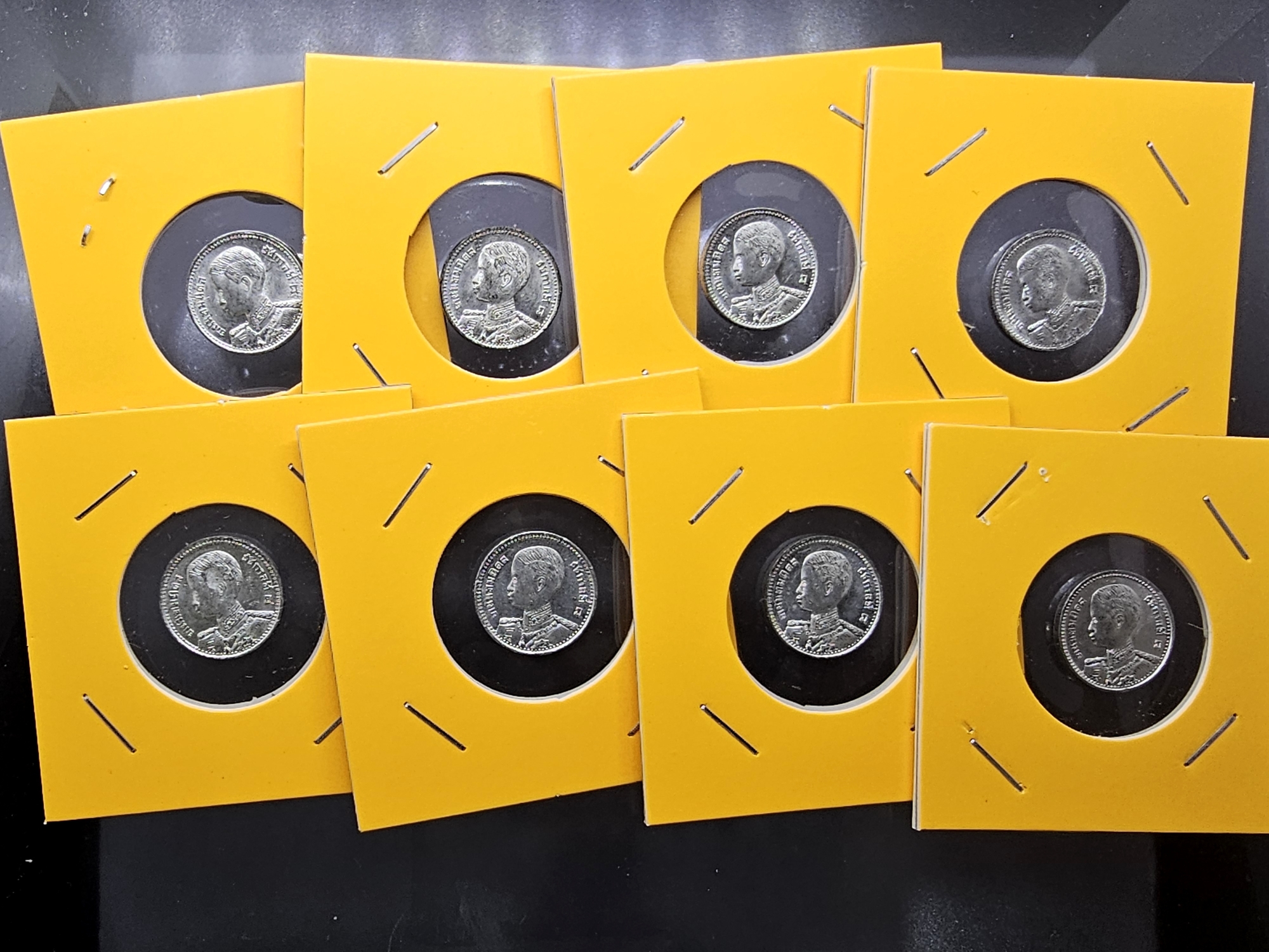 เหรียญดีบุก 5 สตางค์ พิมพ์ พระเศียรโต สมัยรัชกาลที่8 พ.ศ.2489 ไม่ผ่านใช้ หายาก