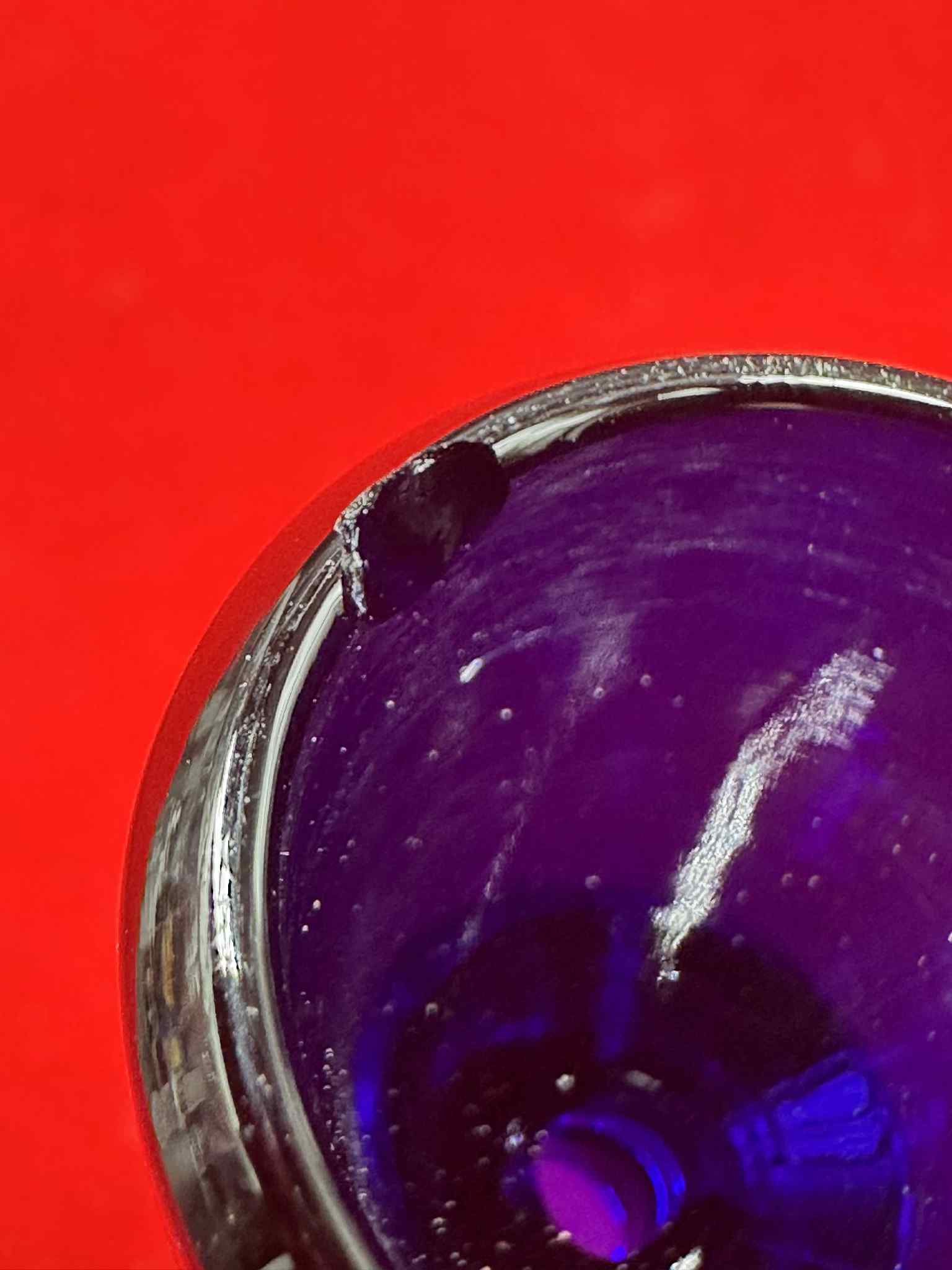 Glass Claw V Blue Broken Glass Cup (18.8mm.)(42)