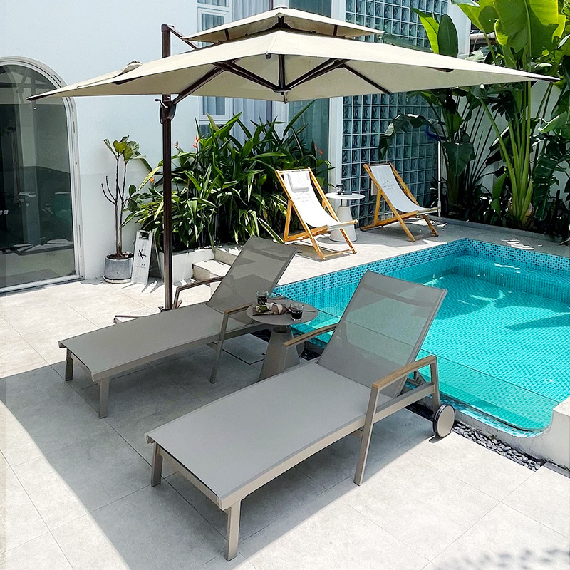 Garden Sun Loungers Chaise Lounge Adjustable Swimming Pool Lounge Outdoor Furniture