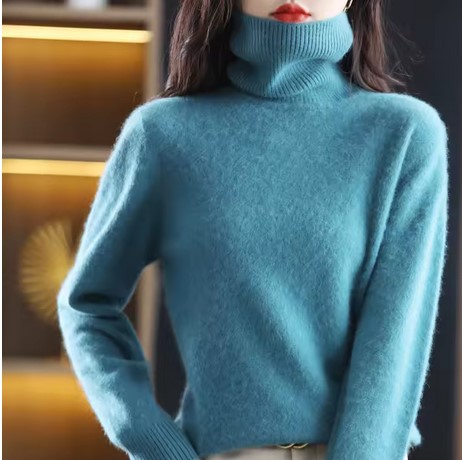 Women Sweater Turtleneck Knitted Pullovers Slim Soft Warm Female Long Sleeve
