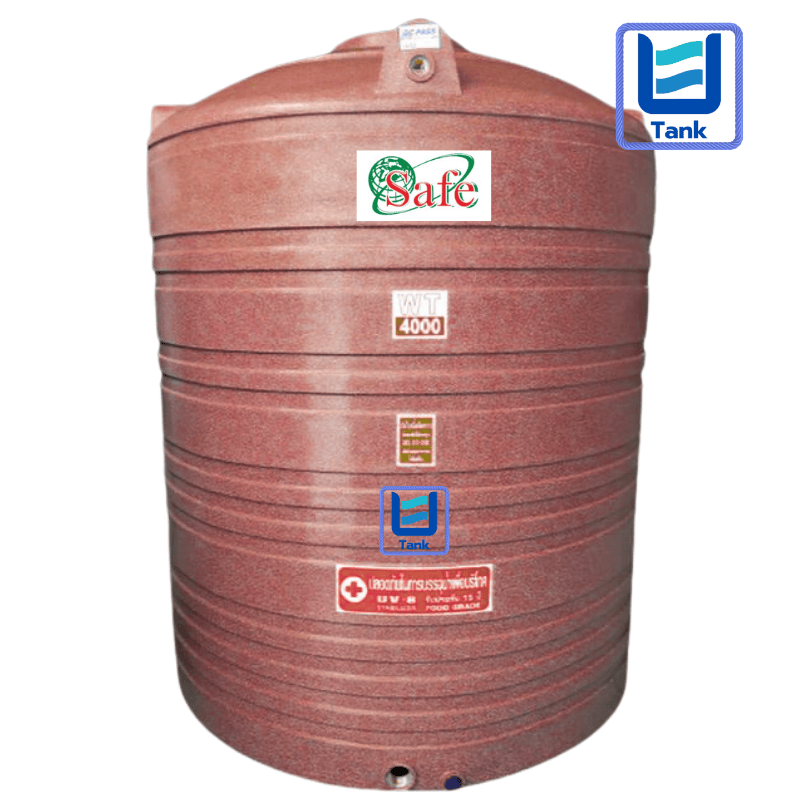 SAFE ถังเก็บน้ำ PE 4000 ลิตร ลายแกรนิต รุ่น WTG4000 มี 4 สี : ทราย / เขียว / เทา / แดง