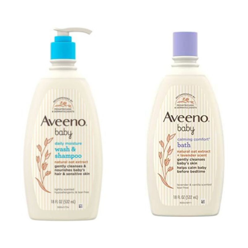 พร้อมส่ง !! Aveeno Baby Daily Moisture Gentle Bath Wash & Shampoo ขนาด 18 Fl Oz สบู่เหลวอาบน้ำอาวีโน่ เบบี้