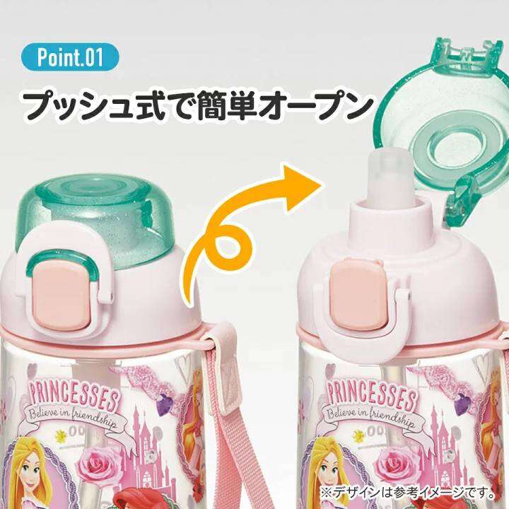 รุ่นใหม่ 2025 Skater ขวดน้ำหลอดดูดแบบใส One Push Straw Bottle ขนาด 630 ml.