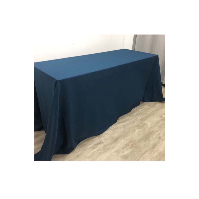 ผ้าคลุมโต๊ะแบบปล่อยชาย ขนาด 1.2 เมตร ไม่สกรีนโลโก้ - สีน้ำเงิน