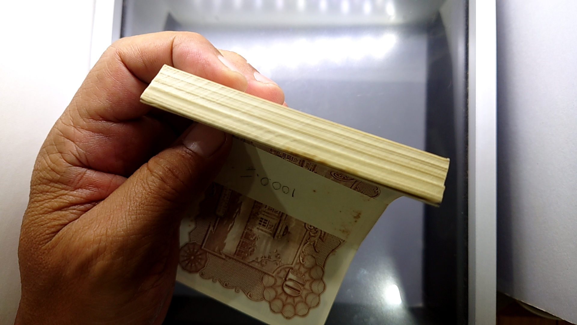 ธนบัตร 10 บาท (ยกแหนบ 100 ใบ เรียงเบอร์) แบบ 9 รุ่น 5 สมัย ร.9 รัชกาลที่9 ปี 2500 ไม่ผ่านใช้งาน