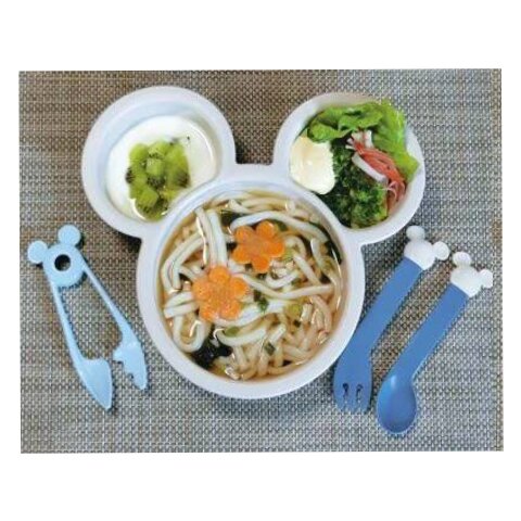 Disney first udon set ชุดชามเด็กก้นลึก 3 หลุม ลาย Mickey & Minnie - Nishiki