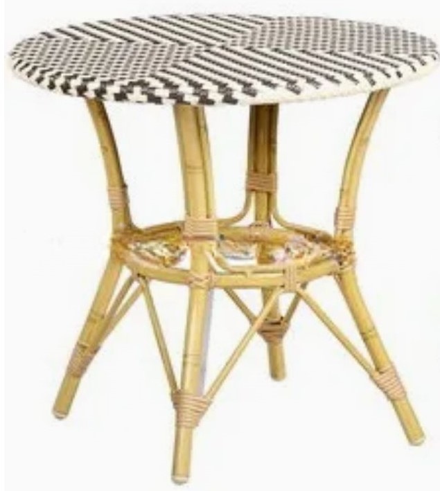 Outdoor Garden Stacking Balcony Patio Restaurant Plastic Rattan Wicker French Bistro Dining Chair For Cafe