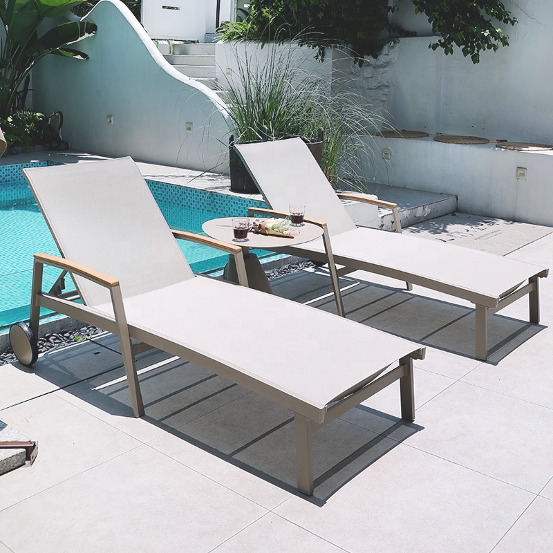 Garden Sun Loungers Chaise Lounge Adjustable Swimming Pool Lounge Outdoor Furniture