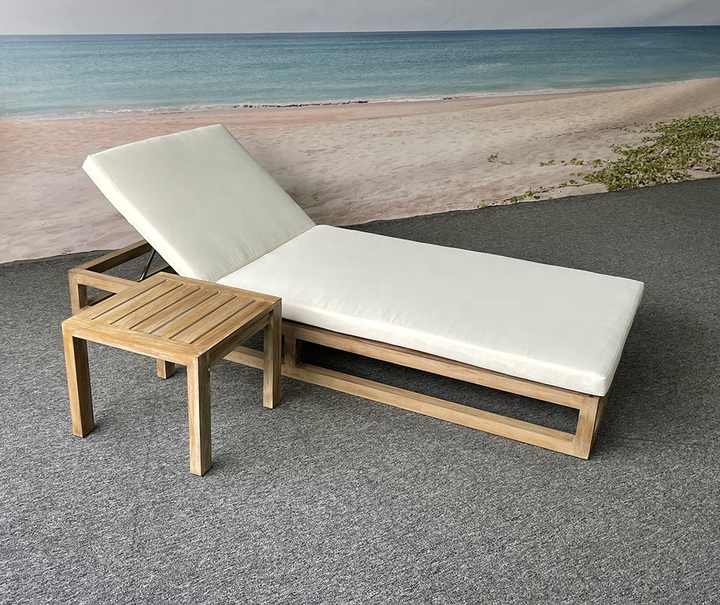 Garden New Swimming Modern Hotel Bed outdoor Wood Pool furniture beach Folding lounge chaise chair
