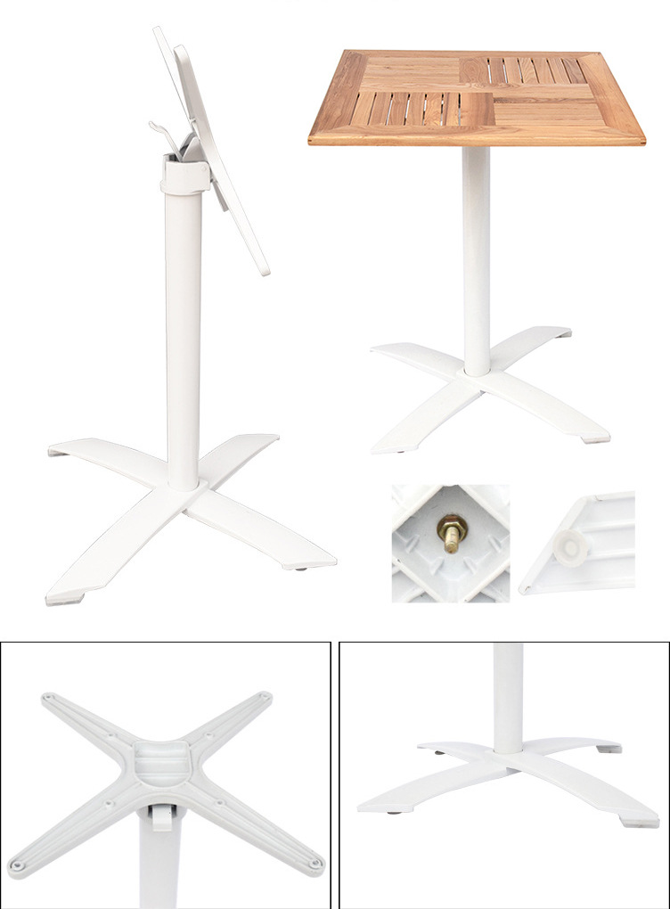 Lifepursue Garden Teak Wood Dining Table Commercial Outdoor Square Table Furniture