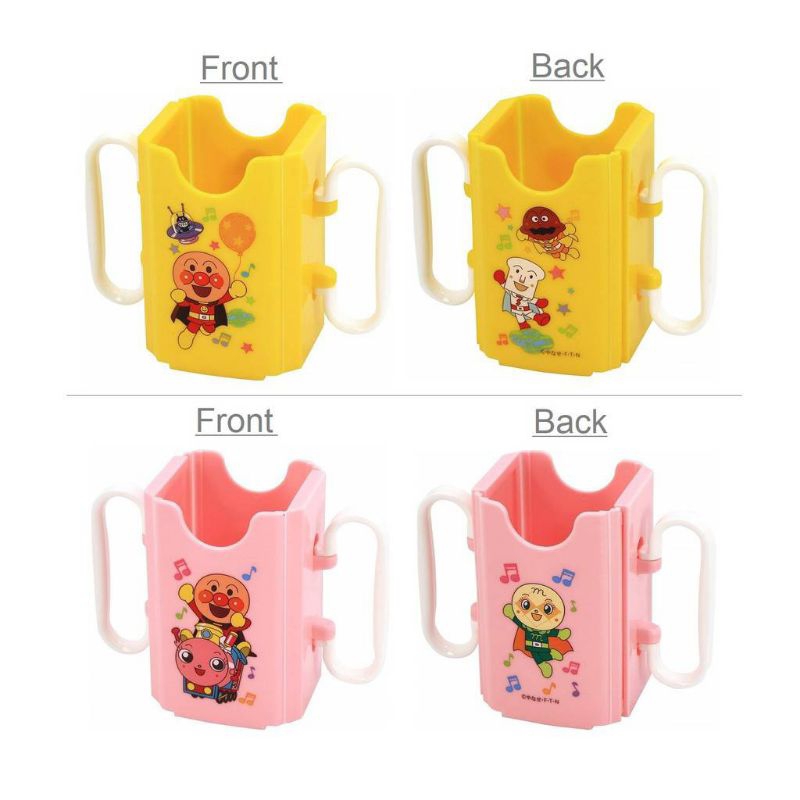 Anpanman paper pack holder with handle กันบีบกล่องนมลายอันปังแมน มีหูจับ ขยายได้