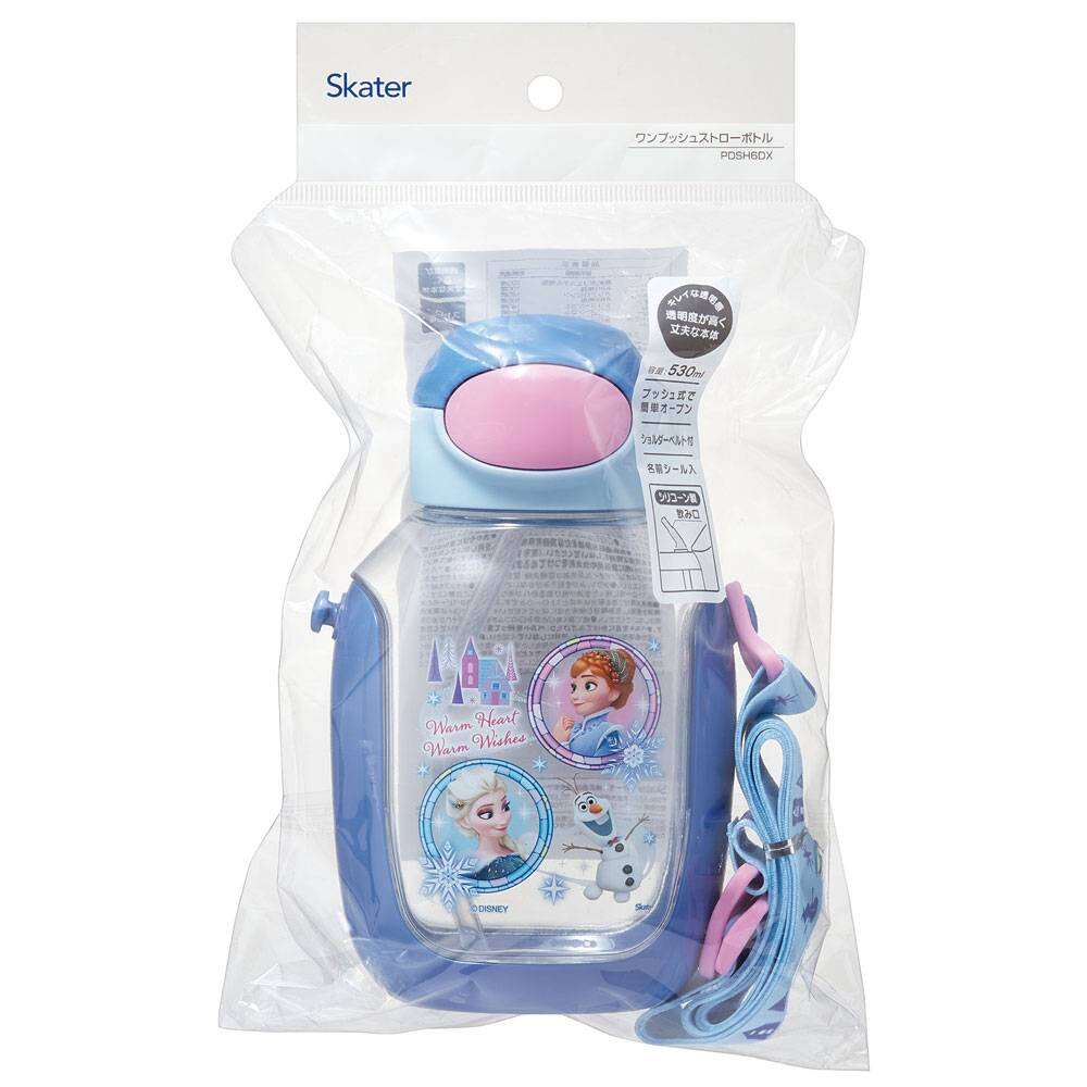 NEW เพิ่มลายปี 2025 Skater - กระติกน้ำรุ่นใหม่ น่ารักมาก สายสวยมาก - One Push Straw Water Bottle ขนาด 530ml.