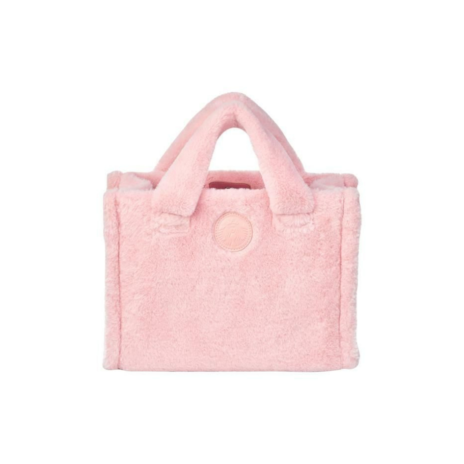 STARBUCKS KOREA Valentine's Day Collection_Bemine pink fur tote bag กระเป๋าStarbucks