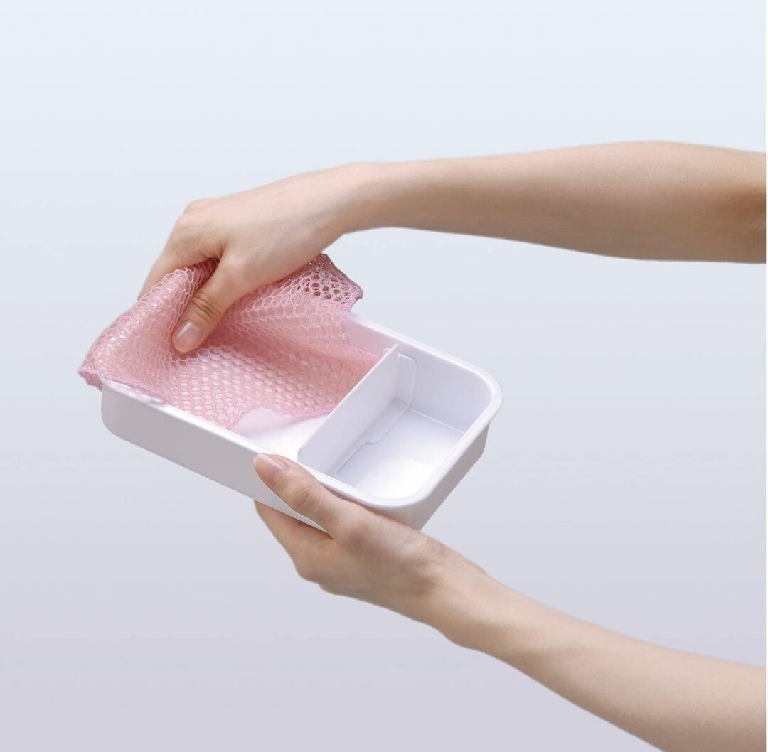 ตาข่ายล้างจาน ไม่สะสมแบคทีเรีย จากญี่ปุ่น 3D (คละสีส่ง) type Knitt Scrub for cleaning - Asahi Kasei