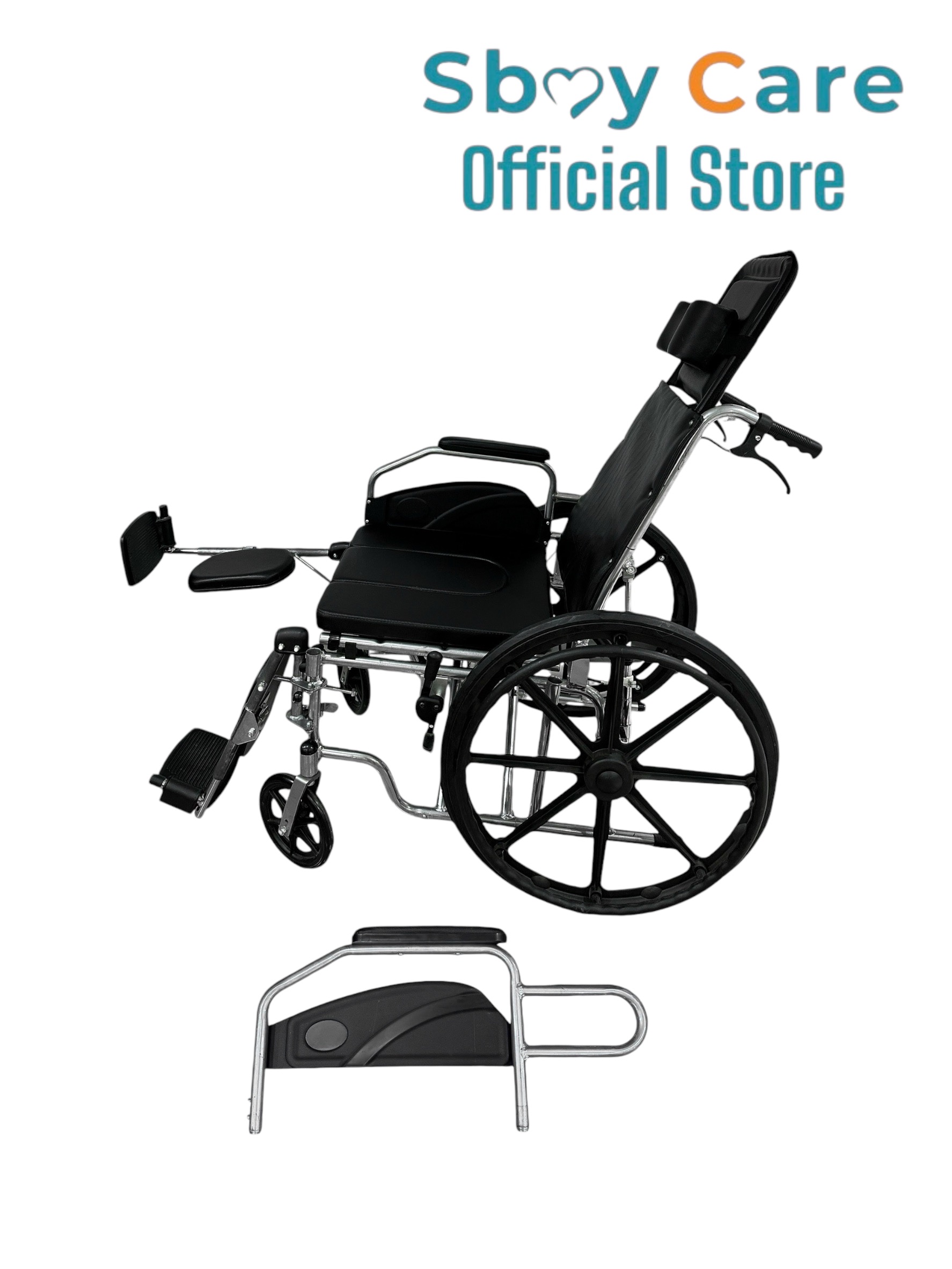 Say Care รถเข็นปรับนอนเบาะหนัง นั่งถ่าย ALK608LBGC