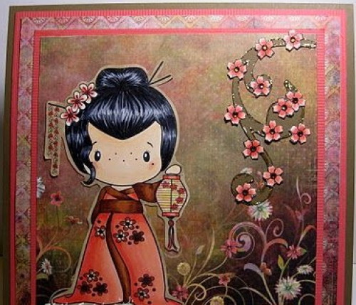 CC Geisha Emma stamp set 3ชิ้น3แบบ แสตมป์ Cling Rubber ถอดเก็บและเล็งตำแหน่งได้ ผลิตในอเมริกา