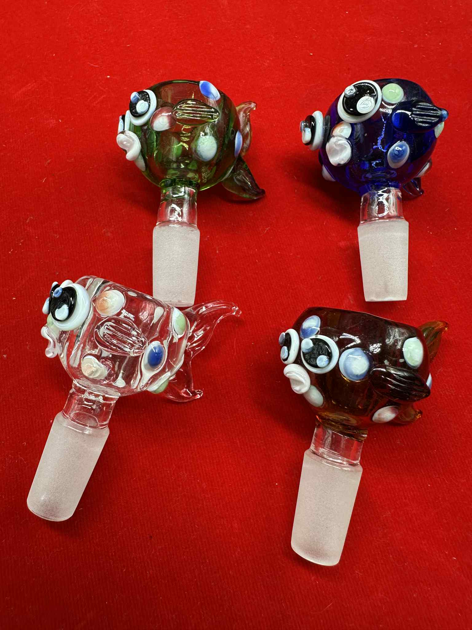 Glass Golden Fish Glass Cup (14.5mm.)(27)