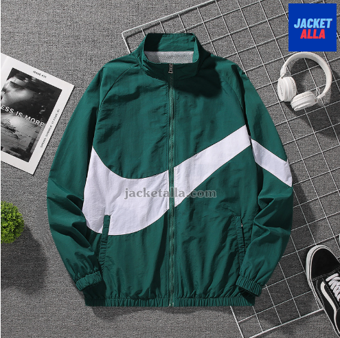 แจ็คเก็ตใหม่ Unisex หญิงชาย ฤดูใบไม้ผลิและฤดูใบไม้ร่วง เสื้อกันลมกีฬาลำลองคอปก Windbreaker วิ่งสบายๆ Nice
