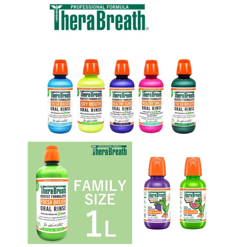 น้ำยาบ้วนปาก TheraBreath Fresh Breath Dentist Formulated Oral Rinse