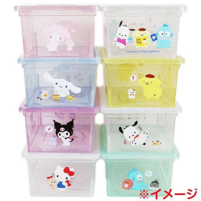 Sanrio Storage Case กล่องใส่ของพร้อมฝาปิดลาย Kitty, My Melody, Kuromi size S