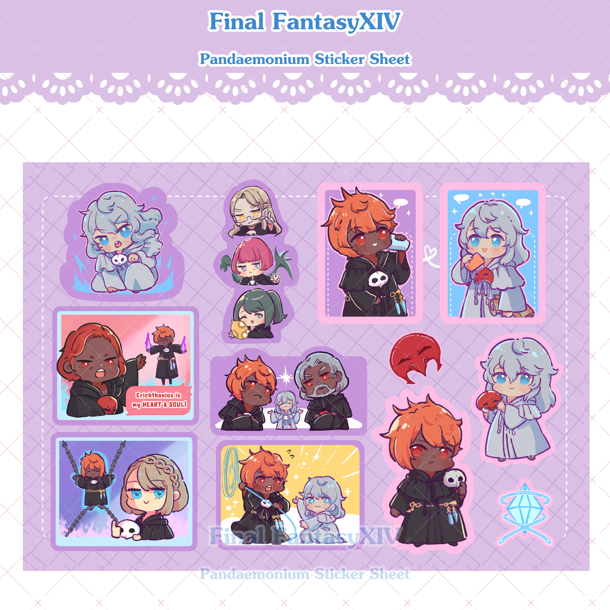 [In stock]FF 14 Pandaemonium Sticker Sheet