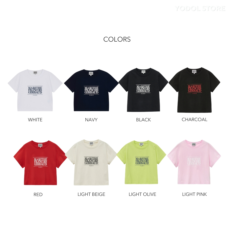 MARITHE W CLASSIC LOGO CROP TEE 8colors / เสื้อ Marithe